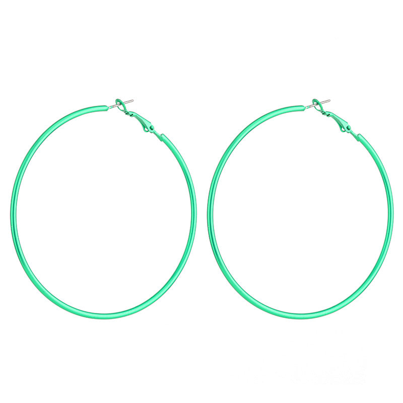 Wholesale Magic Color Electroplating Classic HOOP Retro Earrings